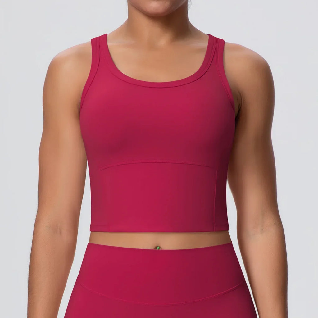 Sports Bra Women's Yoga Bra Fixed Chest Pad Gym Vest Shock-proof Workout Tops Yoga Clothes U-shaped Back Workout Fitness Running