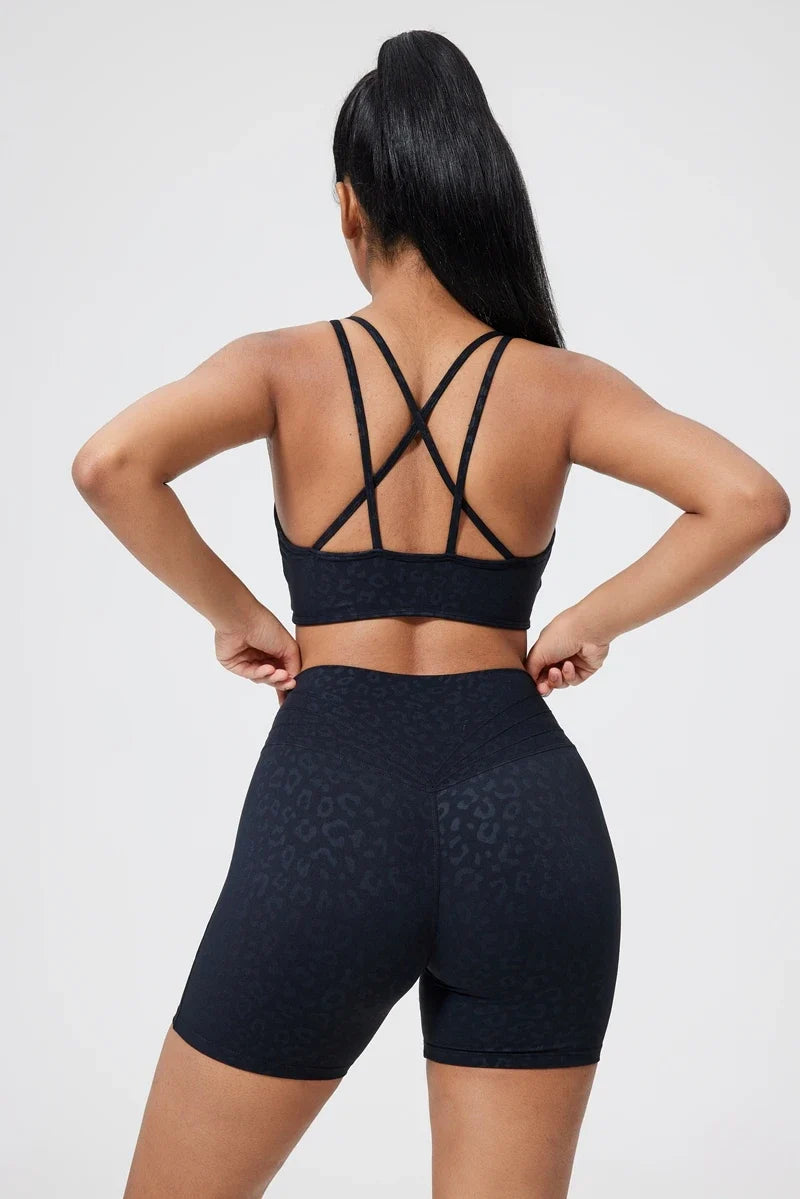 DIAS FIT JOY fold sports bra cross beauty back detachable yoga bra tight fitting outdoor sports running fitness gym suit