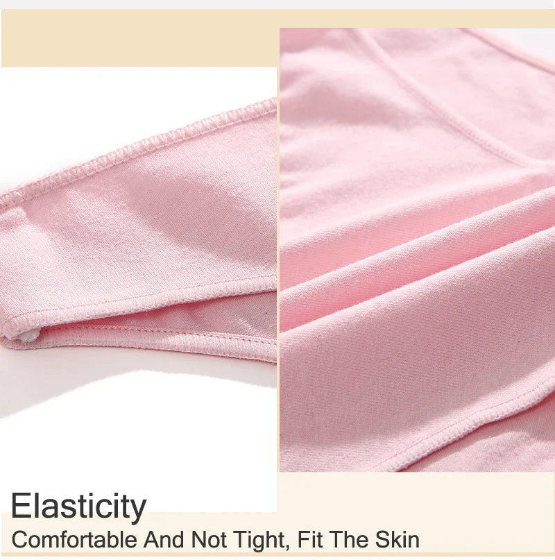 3Pcs Women's Cotton Seamless Briefs Intimates Women Sexy Panties Solid Color Breathable Underwear Female Low Waist Soft Lingerie