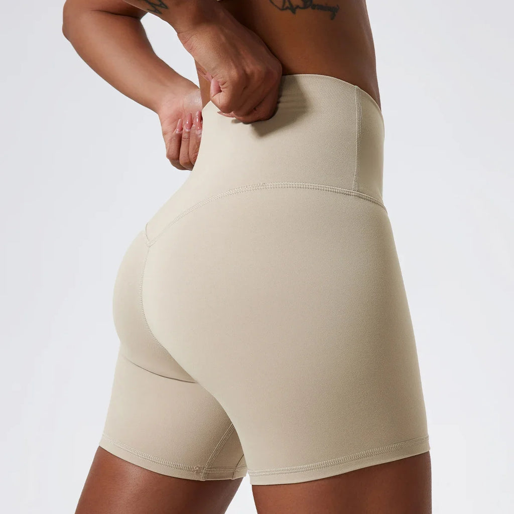 Hearuisavy Summer Soft Sports Shorts Buttock Lift Gym Leggings Women High Waist Yoga Shorts Women Running Cycling Workout Shorts