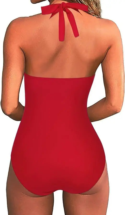 Women's Tight-fitting One-piece Bra Swimsuit Sexy Backless Cross-color Swimsuit Comfortable and Breathable Printing Underwear