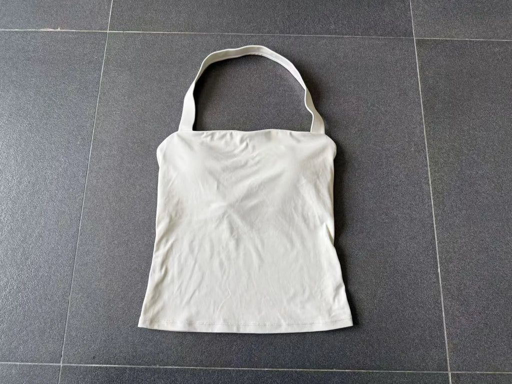 Sports Yeautifulback Breathoga Vest Neck Hanging Detachable Chest Pad Women Bra High Elasticity Slim Bable Running Sports Vest