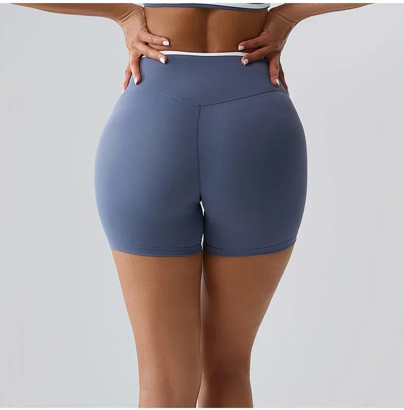 Sports Shorts Cross Waist Women Shorts Women Cycling Jogging Fitness High Waist Push Up Gym Shorts Leggings Women Yoga Clothing