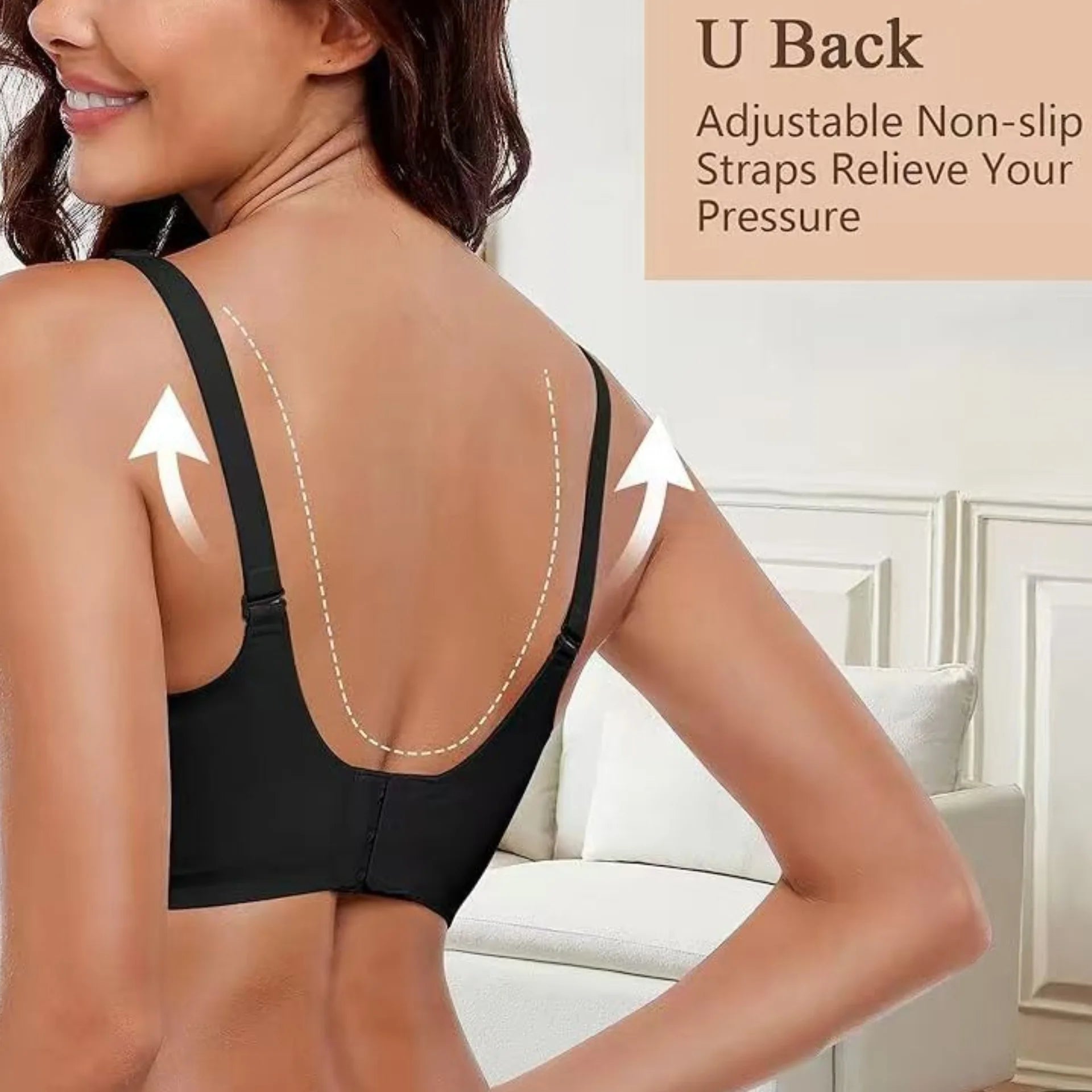 Plus-size Jelly-like Wire-free Bra Thin Molded Cups with A Wire-free Design Comfortable and Breathable Underwear Push Up