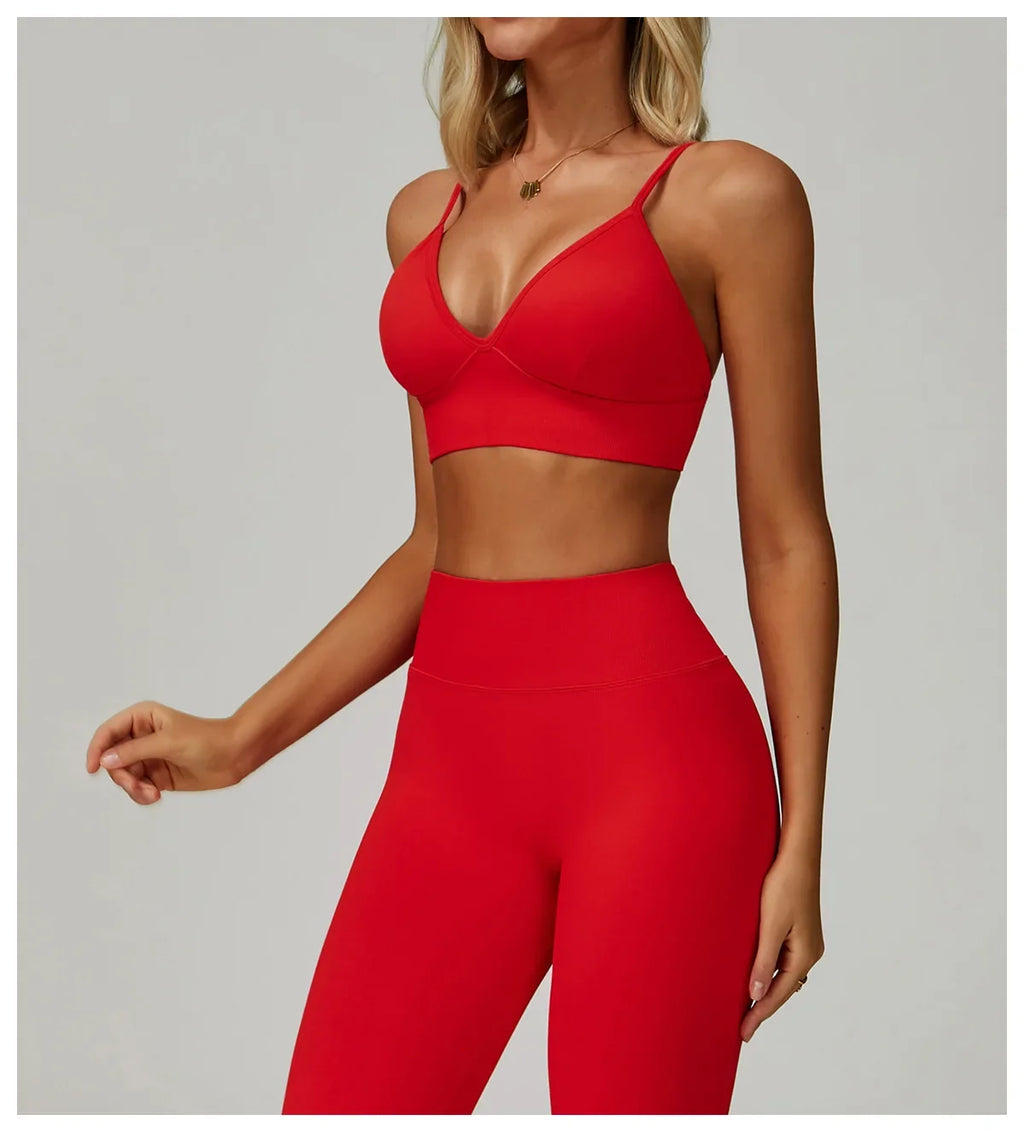 Breathable Sports Bra Shockproof Fitness Top Women Yoga Bra Crop Top Push Up Adjustable Shoulder Strap Sport Bra Gym Workout Top