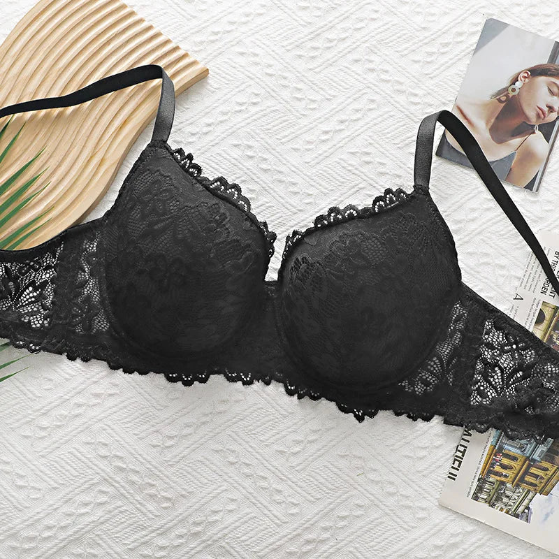 Women's Underwire Bra Plus Size Underwear Sexy Push-up Comfortable Breathable Bra for Curvy Women