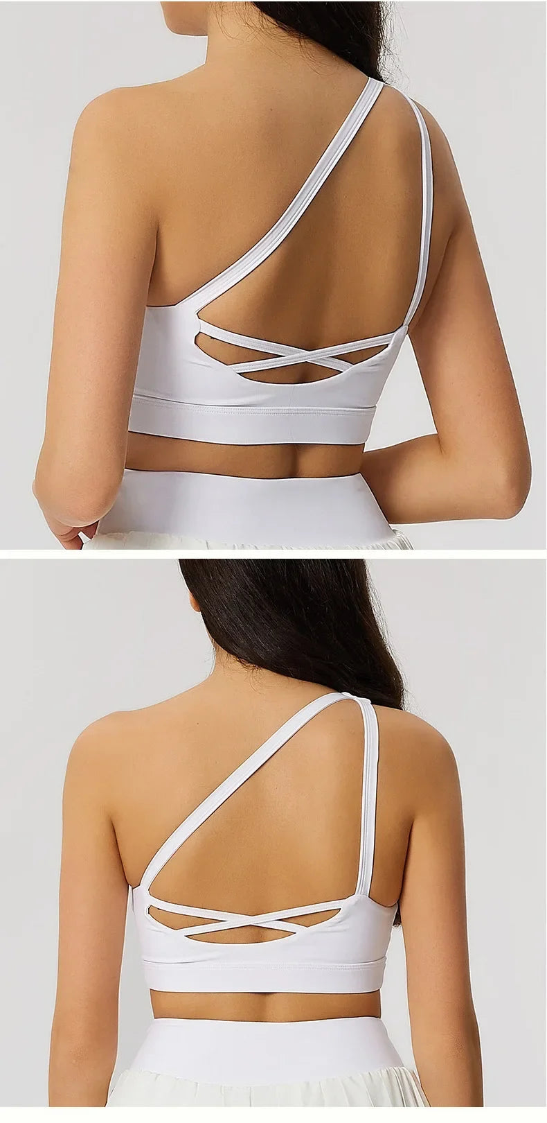 Women's Beautiful Back Gym Sports Underwear Women Shockproof Sport Bra Women Oblique Shoulder Straps Running Fitness Yoga Bra