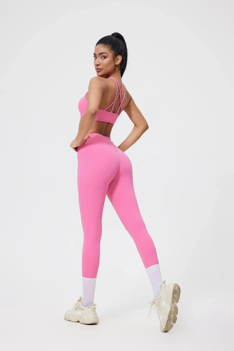 DIAS FIT JOY  Yoga Pants Fitness Women Cycling Gym Seamless Tights Sports Leggings High Waist Sexy Trousers Workout Sports Wear