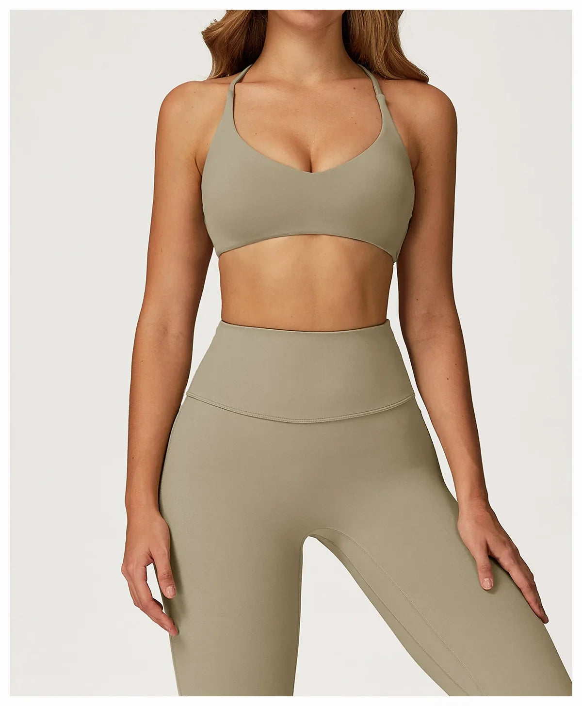 Summer U-Shaped Multi-Strap Cross Back Women Pilates Fitness Sports Bra Top Gym Yoga Athletic Tight Workout Jog With Chest Pad