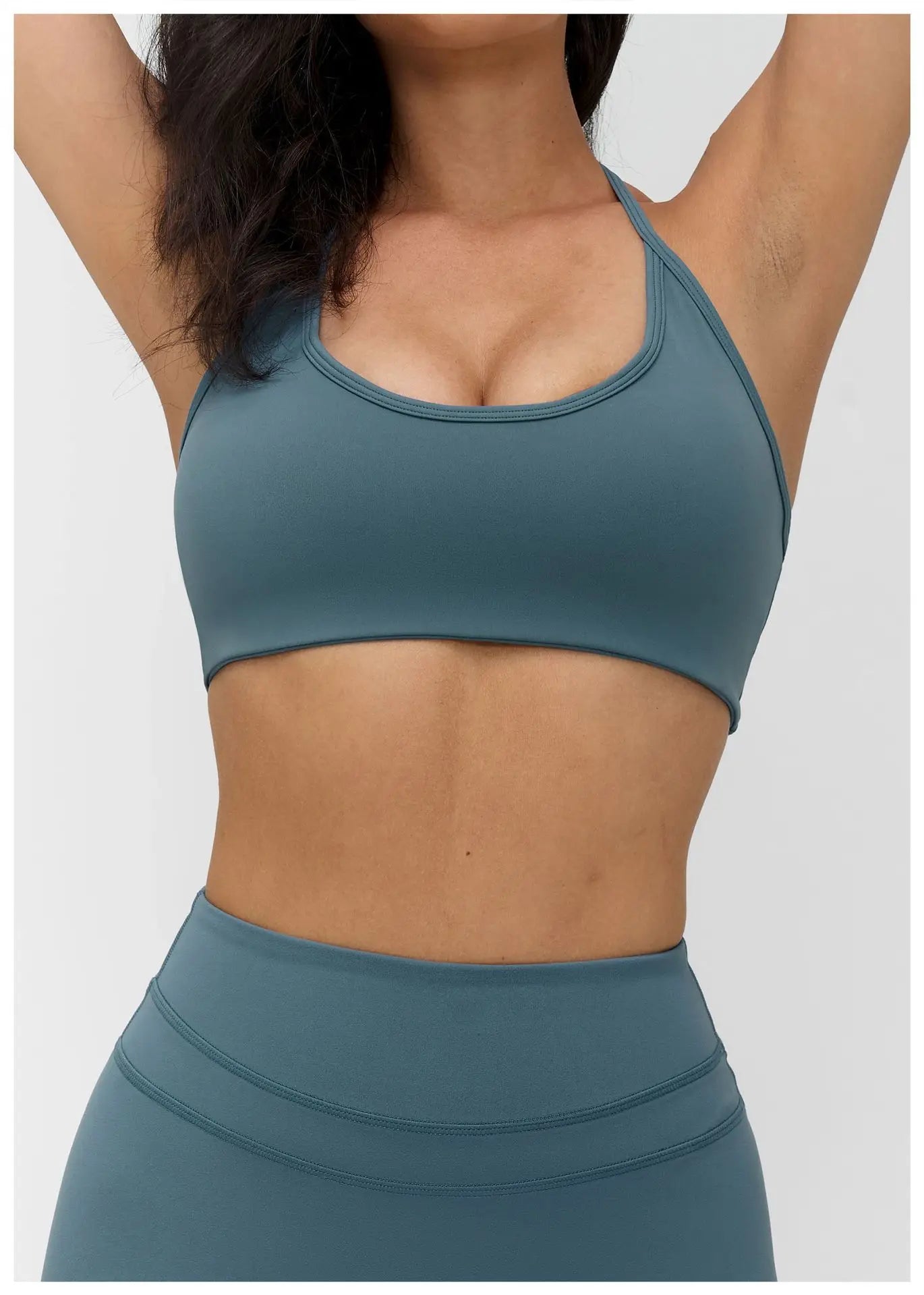 Neck Hanging Sports Bra High Support Women Push Up Bra Summer Gym Clothes Fitness Halter Top Quick Dry Running Workout Underwear