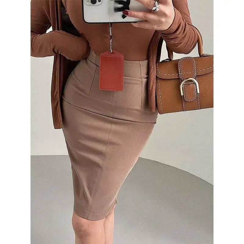 Korean Style Pure Desire Sexy OL High Waist Tight Slimming Mid Length Skirt Fashion Women Sweet Mini Skirts 2026 New Summer 9B8