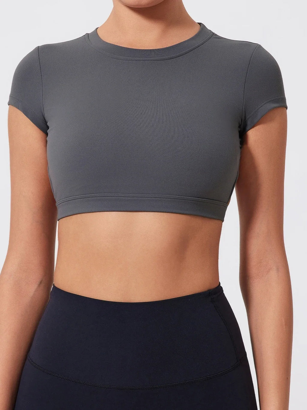 Hearuisavy Summer Sports Shirts Workout Tops Fitness Activewear Quick-Dry Yoga Clothes Sport Crop Tops Backless Gym Top Women