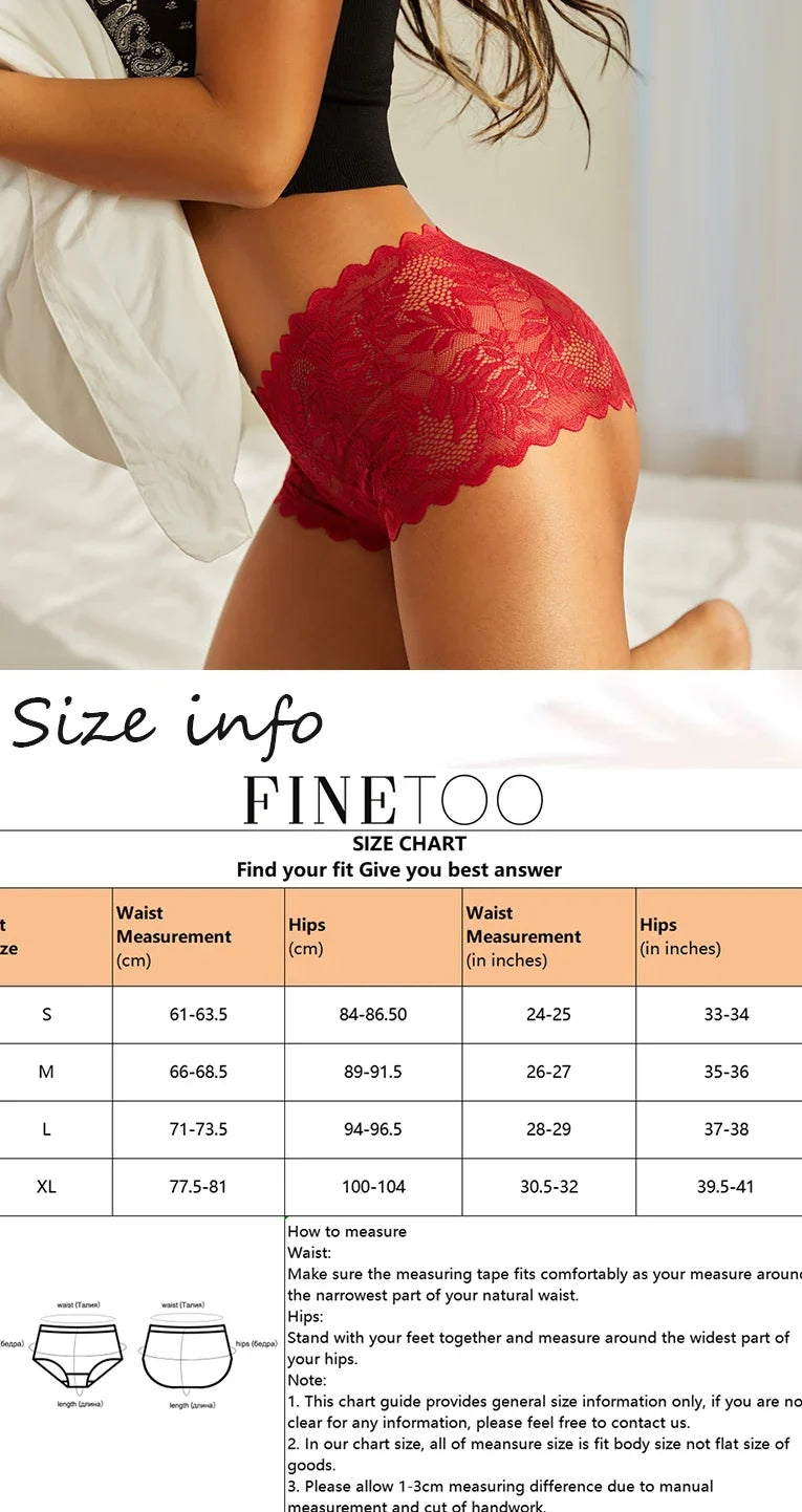 6PCS Women Lace Boxers Briefs Sexy Seamless Breathable Low Waist Female Underwear Solid Color Intimates High Elastic Lingerie