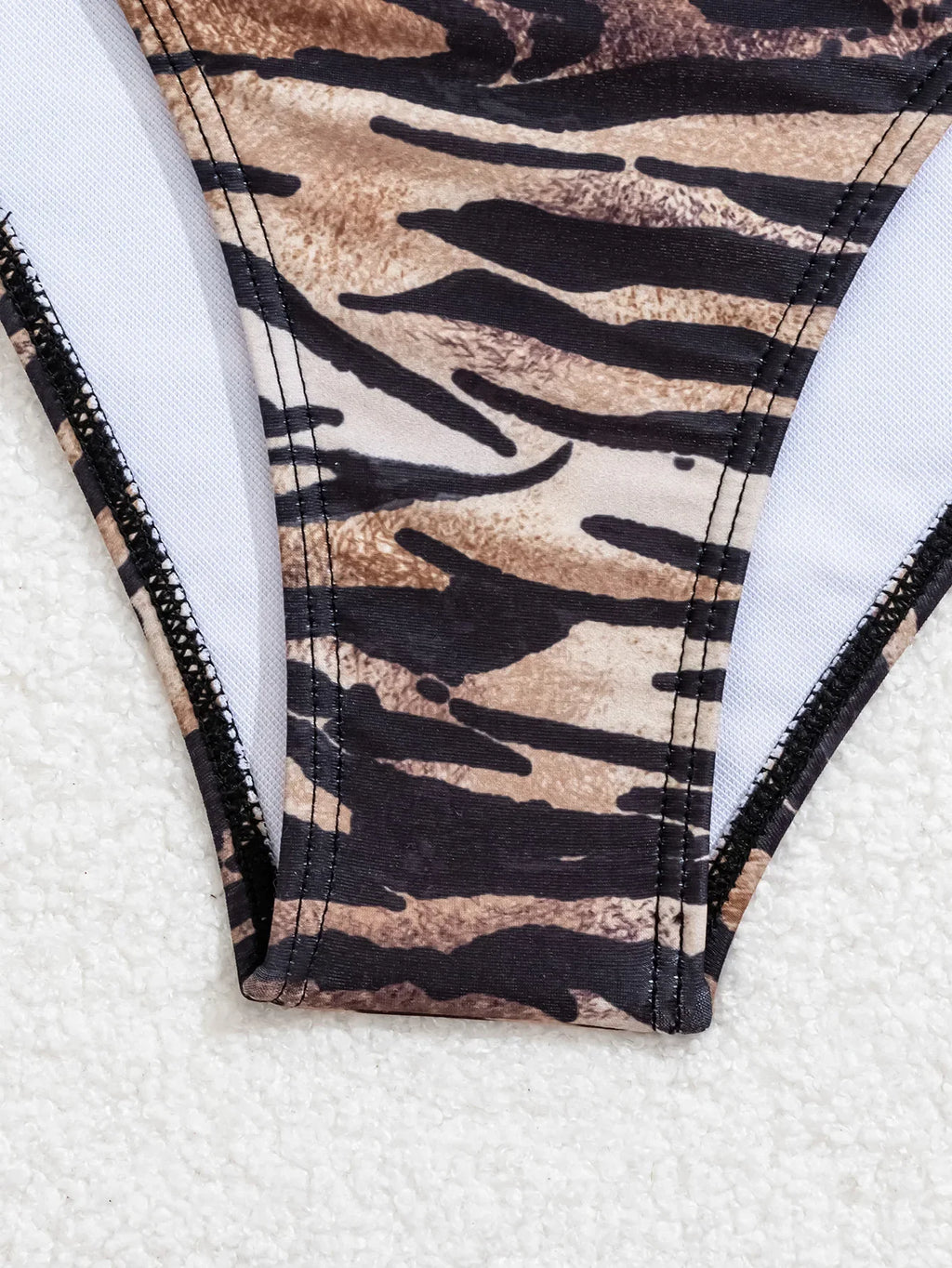 2025 New Women's Black Ground White Dot Printed Swimsuit Halter Neck Low Waist Bikini Set For Summer Female Swimwear Brazilian