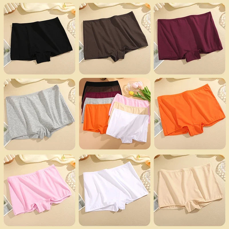 3PCS/SET Women Panties Cotton Seamless High waist Boxer shorts Female Solid Color Briefs Cozy Lingerie Intimate Underpants XS-XL