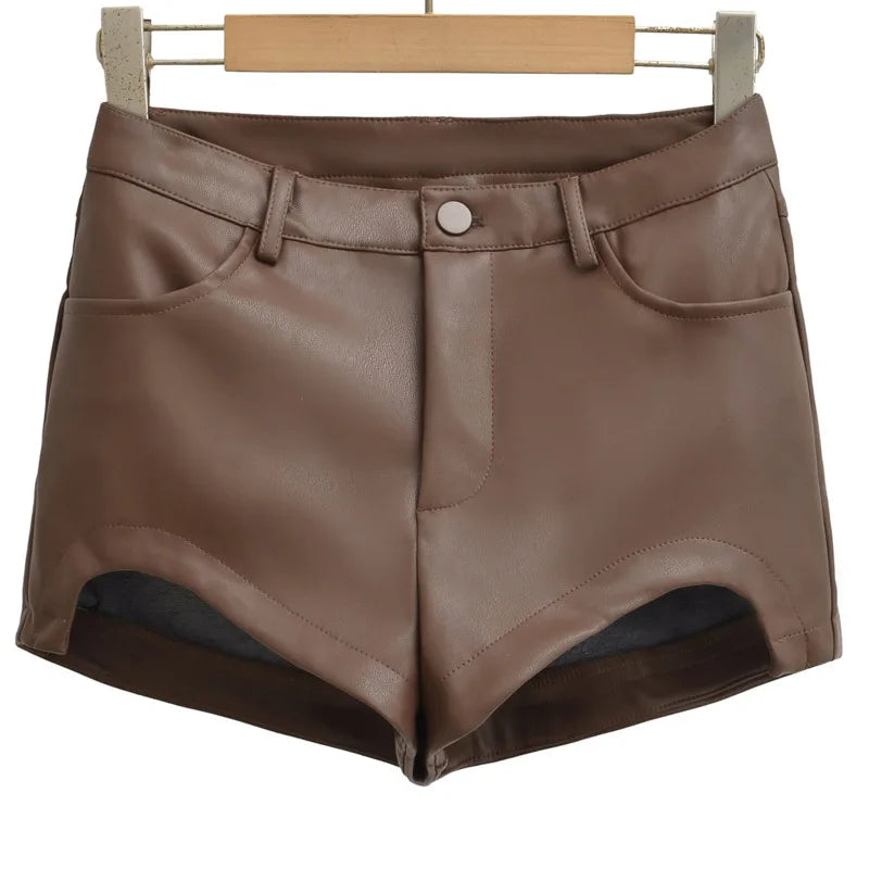 Hot Shorts For Women High Waist Button Curved Design Slim Silhouette For Looks Casual Stylish Daily American Style Shorts OVOM