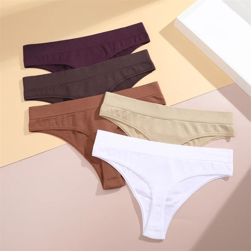 3PCS Seamless Women's Lingerie Female Thongs Sexy Underwear Low-Rise Underpant Women's Panties Intimates Bikini Briefs S-XL