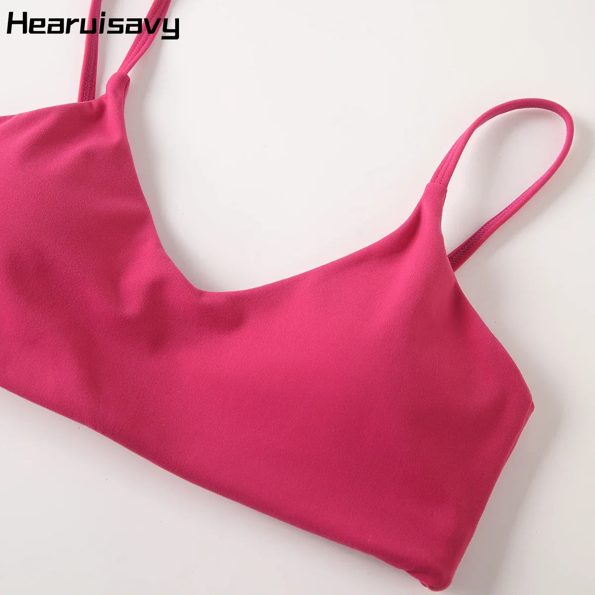 Hearuisavy Summer Super-Soft Women Quick Drying Sports Bra Breathable Gym Workout Top Fitness Underwear Push Up Running Yoga Top