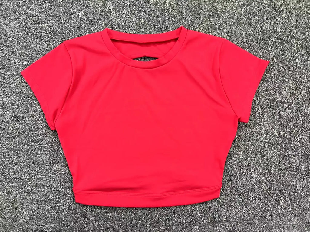 Hearuisavy Summer Customizable Sports Shirts Workout Sportswear Backless Yoga Clothing Chest Pads Sport Crop Tops Gym Top Women