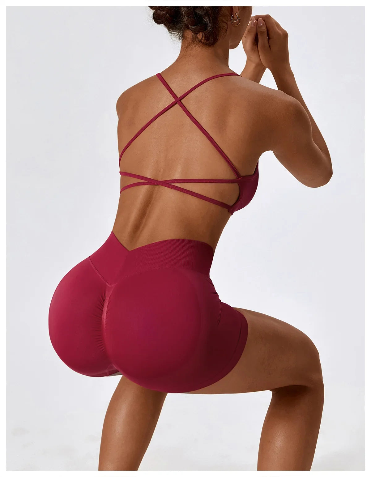 Women Cross Strap Sports Bra Women Push Up Sport Bra Yoga Gym Crop Top Brassiere Fitness Top Seamless Sport Bra Breathable Bras