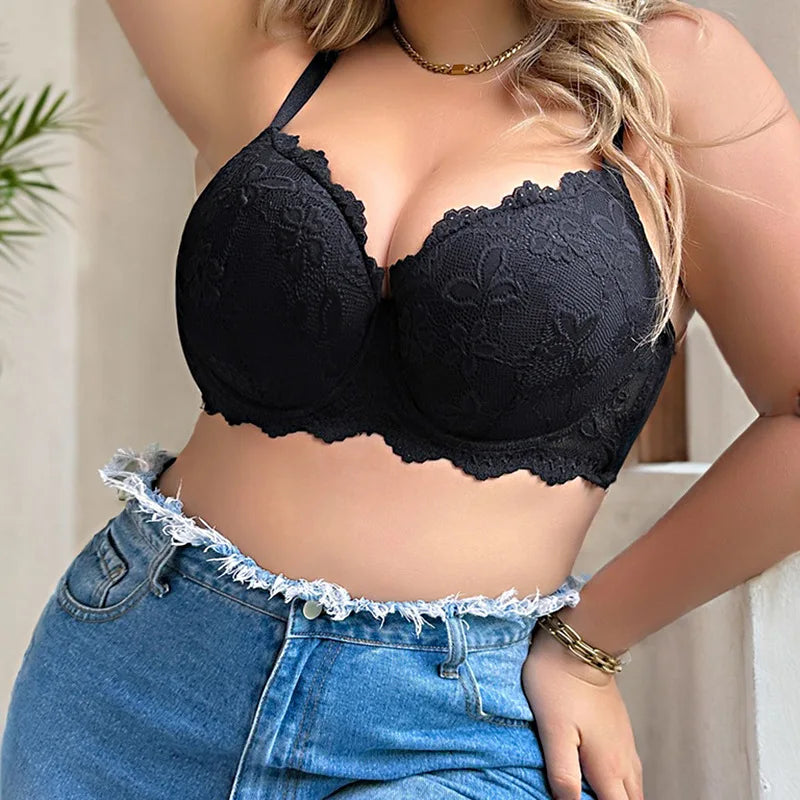Women's Underwire Bra Plus Size Underwear Sexy Push-up Comfortable Breathable Bra for Curvy Women