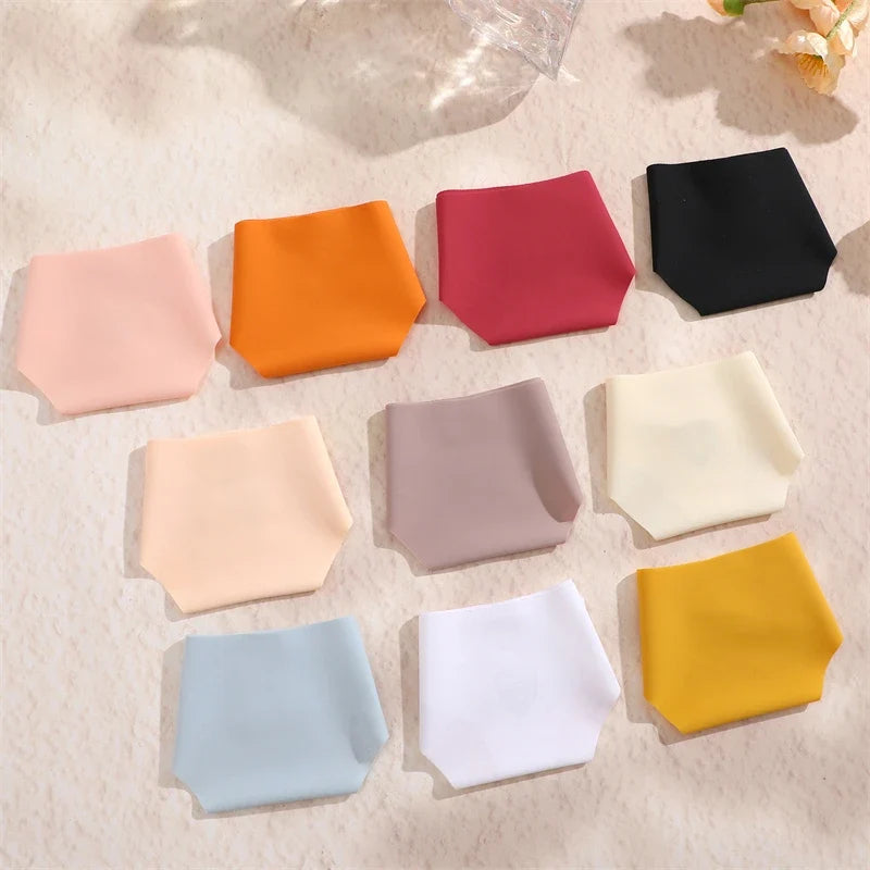10PCS/Set Seamless Ice Silk Panties Women V-Waist Underwear Sexy Sports Briefs Panties Female Soft Ultra-thin Lingerie G-string