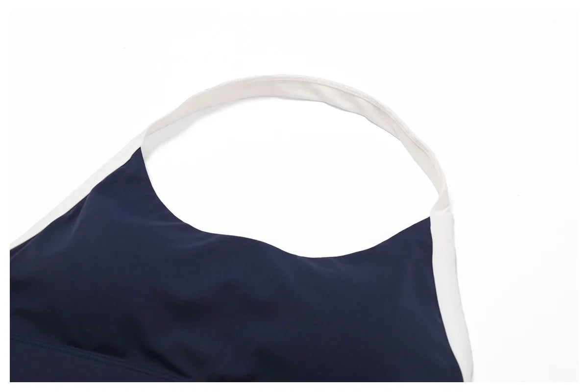 Gym Sport Bra Halter Sports Bra Anti-sweat Breathable Yoga Bra Shockproof Crop Top Fitness Top Push Up Workout Top Women
