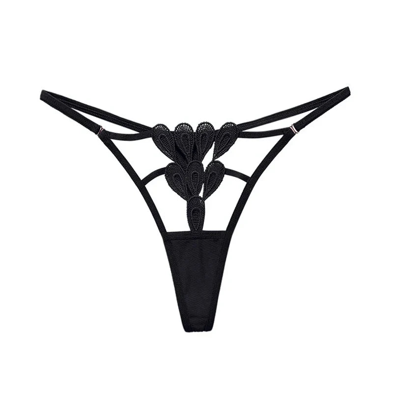 Sexy Thong Lace Panties Women Briefs Girls G String Hollow Out Transparent Underwear Female Thin Low Waist Lingerie Size S-XL