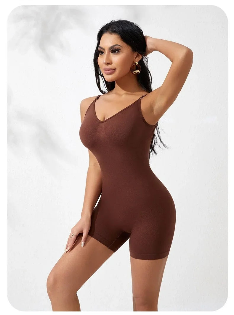 New Bodysuit Shapewear Women Tank Top Tummy Control Full Body Shaper Anti Chafing Shorts Slimming Waist Butt Lifter Seamless