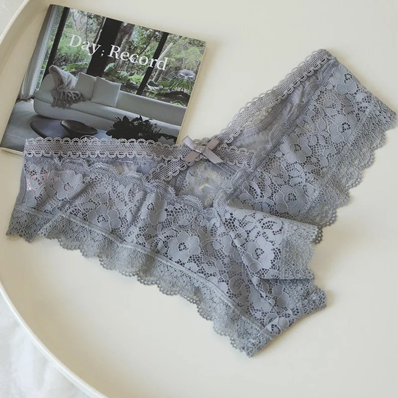 Lace Thin Sexy Girls Panties Seamless Women Briefs Thong Hollow Out G String Underwear Transparent Female Low Waist Lingerie