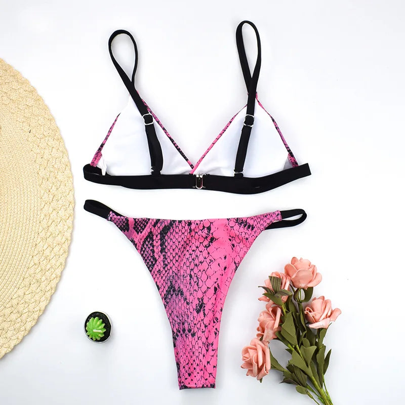 Triangle String Bikinis 2025 Halter Swimsuit Women Triangular Sexy Swimwear Female Bathers Bathing Swimming Swim Suit Beachwear