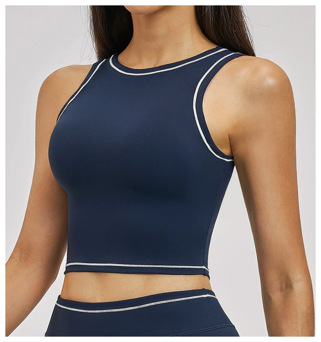 High Strength Sports Bra Anti-Sweat Fitness Top Women Yoga Bra Shockproof Crop Top Push Up Summer Sport Bra Gym Vest Workout Top