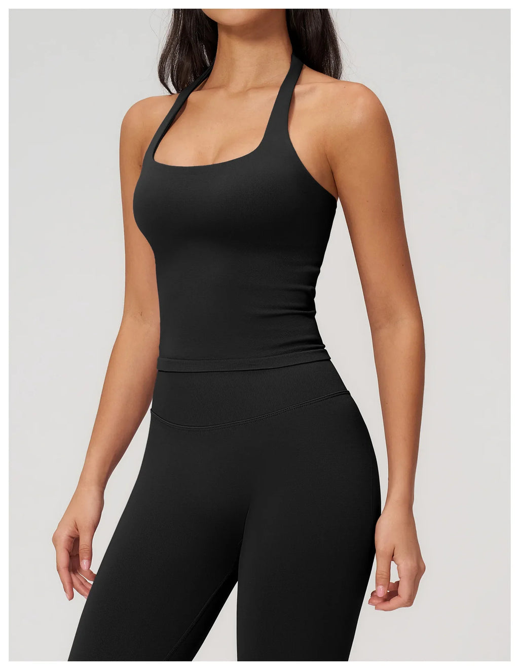 Hanging Neck Yoga Sports Bra Summer Shock Proof Gym High Strength Workout Fitness Underwear Push Up Top Yoga Bra Running Vest