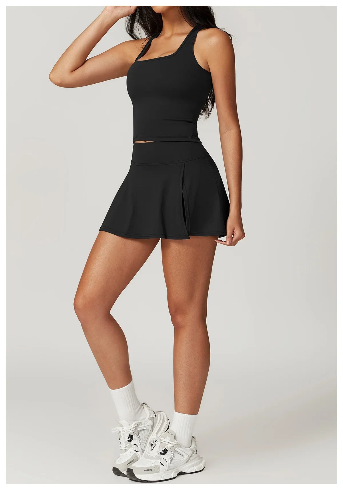New Yoga Short Skirt Women Summer Comfortable Slit Yoga Skirt Fitness Outdoor Riding Skirt Anti-voyeur Sports Skirt High Quality