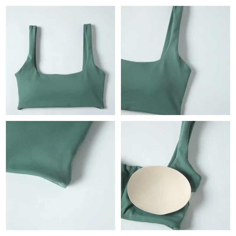 Hearuisavy Summer High Quality Sports Bra Push Up High Impact Gym Underwear Women Breathable Yoga Clothes Fitness Workout Top
