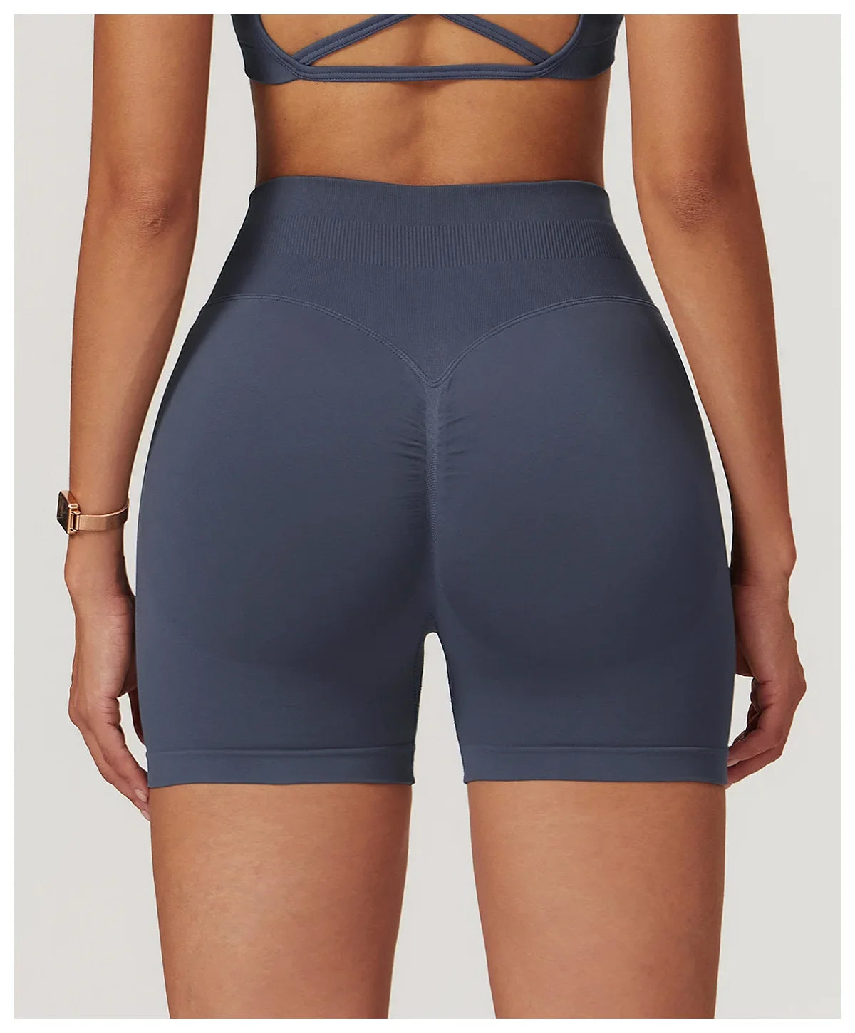 High Waist Shorts Seamless Yoga Shorts Workout Fitness Lift Peach Butt Fitness Tight Gym Running Body Shaper Pants Ribbed Shorts