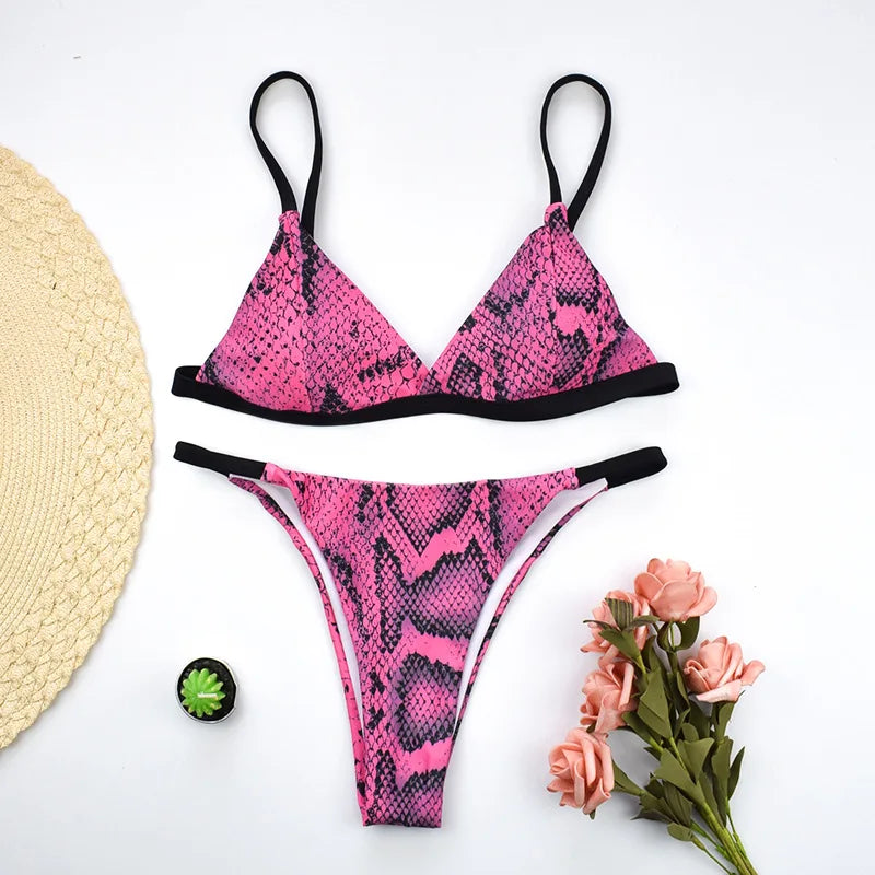 Triangle String Bikinis 2025 Halter Swimsuit Women Triangular Sexy Swimwear Female Bathers Bathing Swimming Swim Suit Beachwear