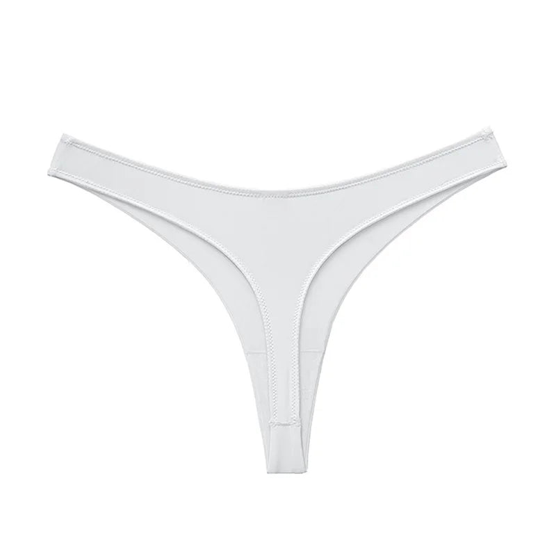 Ice Silk Women Panties Sexy G String Thong Seamless Underwear Candy Color T Back Girls Briefs Leopard Underpants Plus Size S-XL