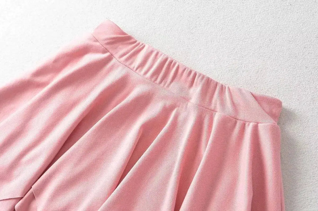 Summer Sexy Pure Desire Loose Edge Design Sense Short Skirt Women High Waisted Wrap Hip Reducing Age Pleated A-line Skirt H2JI