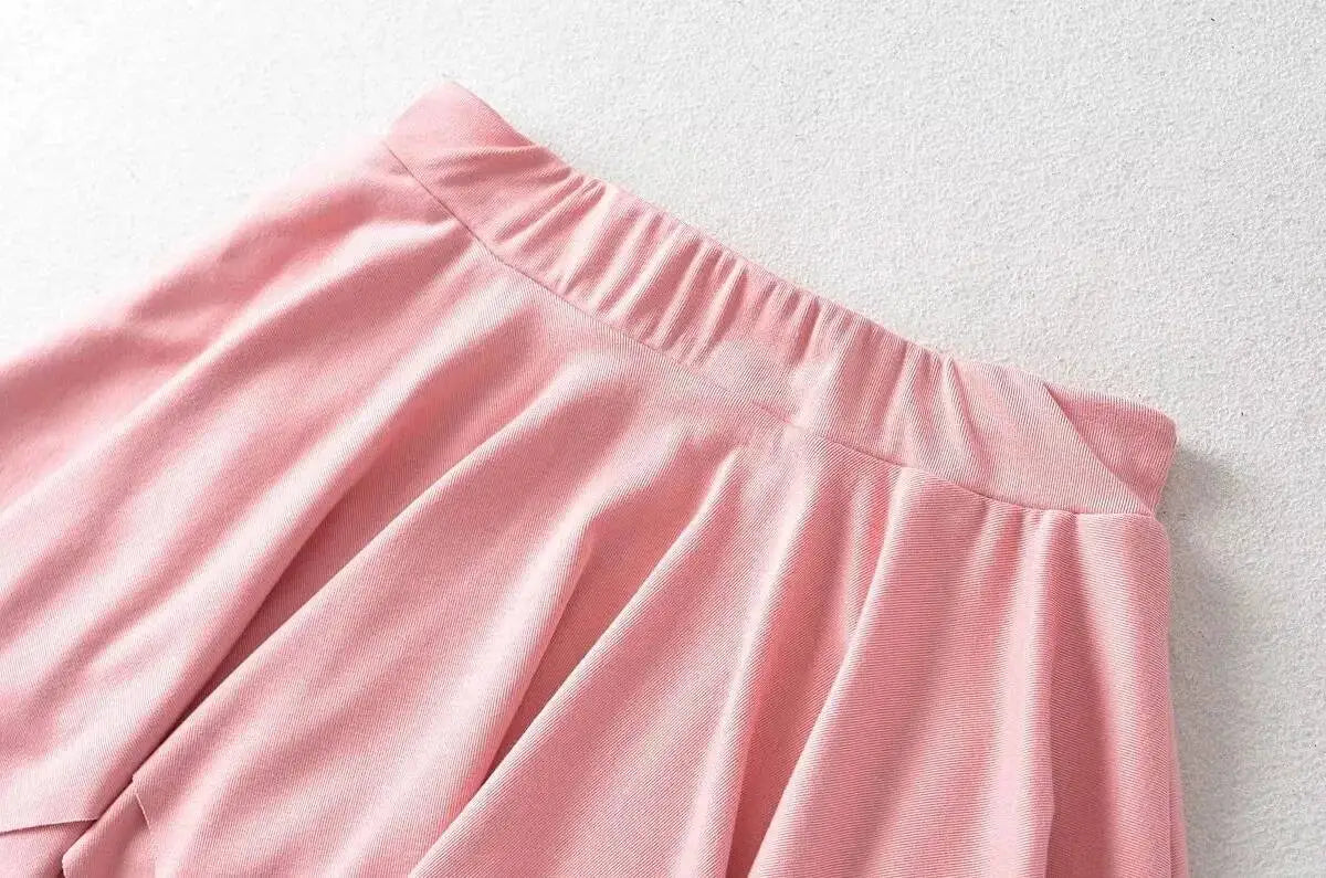 Summer Sexy Pure Desire Loose Edge Design Sense Short Skirt Women High Waisted Wrap Hip Reducing Age Pleated A-line Skirt H2JI