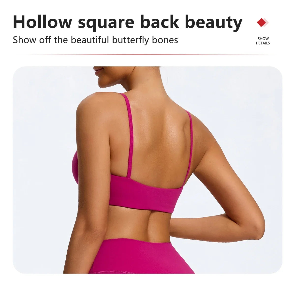 Hearuisavy Summer Super-Soft Women Quick Drying Sports Bra Breathable Gym Workout Top Fitness Underwear Push Up Running Yoga Top
