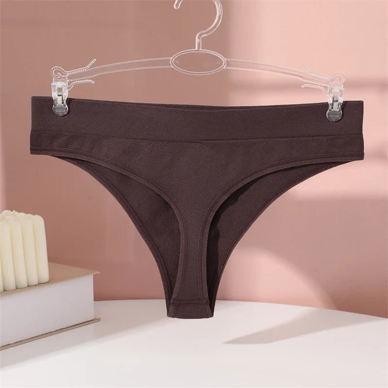 3PCS Seamless Women's Lingerie Female Thongs Sexy Underwear Low-Rise Underpant Women's Panties Intimates Bikini Briefs S-XL