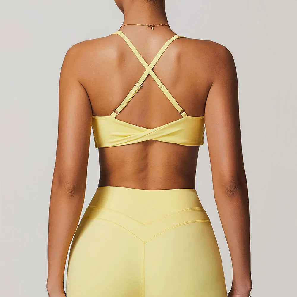 mikeyoga Women Sports Bra Gym Push Up Bra Running Bralette Yoga Top Stretch Underwear Workout Fitness Tank Top Women Sports Vest