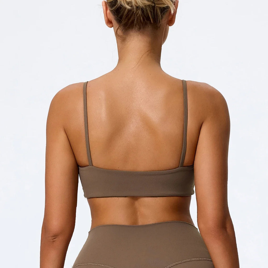 Hearuisavy Summer Super-Soft Women Quick Drying Sports Bra Breathable Gym Workout Top Fitness Underwear Push Up Running Yoga Top