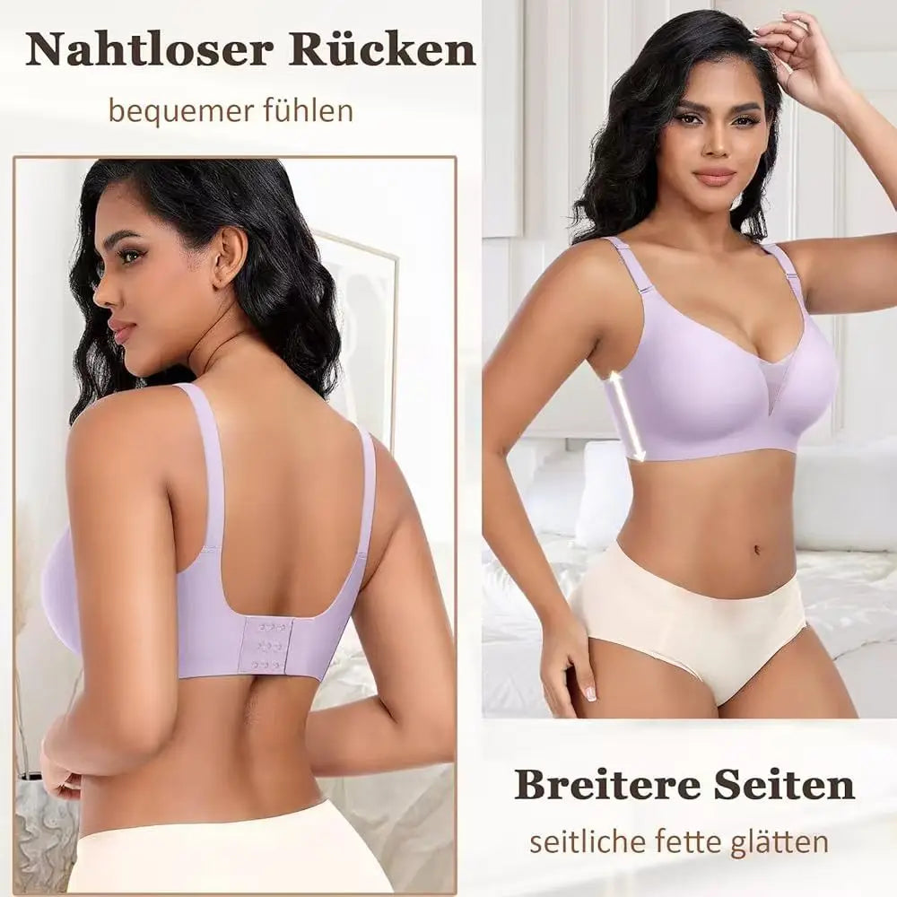 Women's Seamless Bra 3/4 Cup Thin Molded Cup Bra Thin Flattering Plus-size Soft Support Push-up and Comfortable Breathable Bra