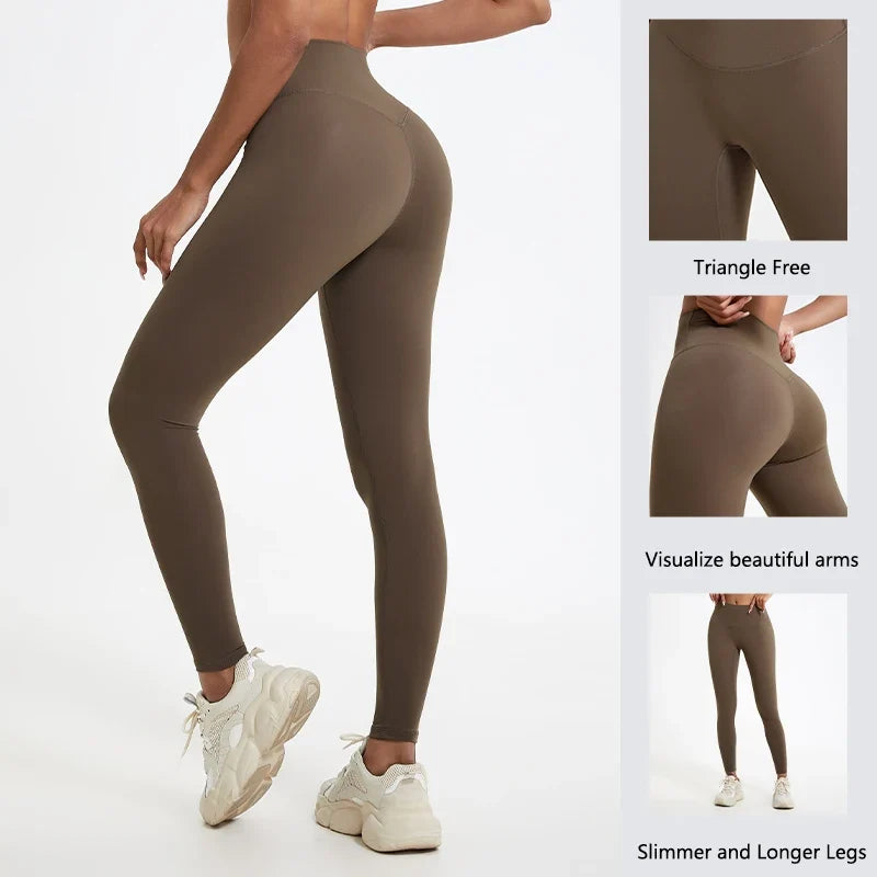 Hearuisavy Summer Ultra-Soft Fabrics High Waist Gym Quick-Dry Yoga Pants Running Workout Pants Push Up Sports Leggings Women