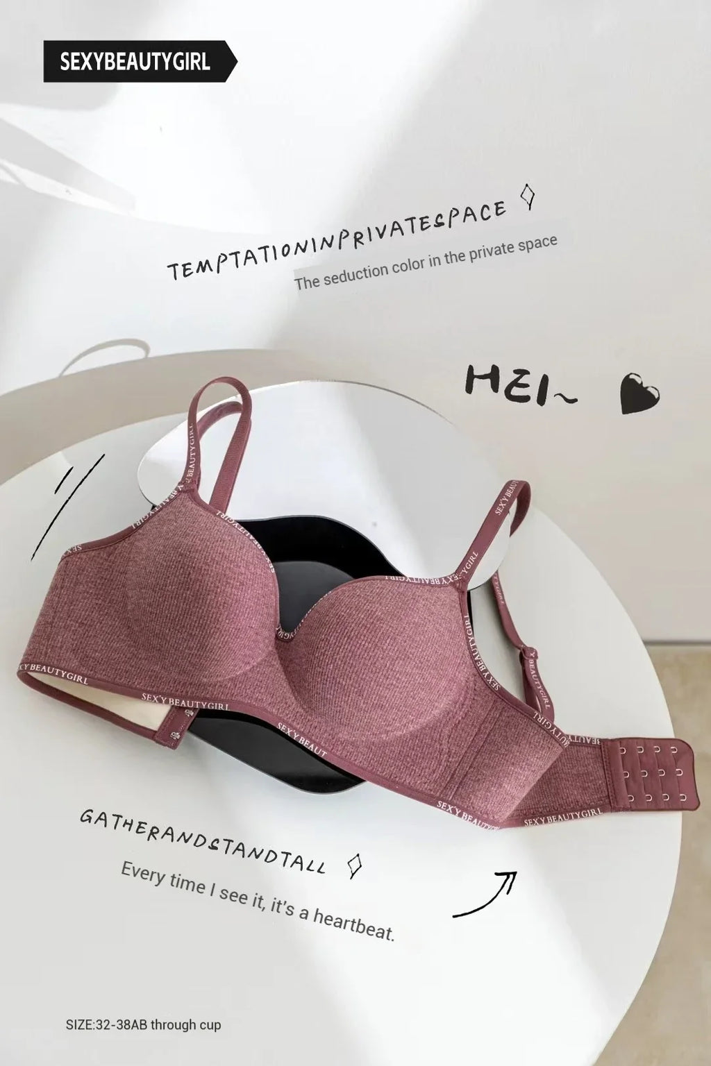 Deep V Knitting Bra Women's Underwear Small Chest Sexy Push Up Lingerie Seamless Bra for Women Bra Thick Bralette 32-38AB