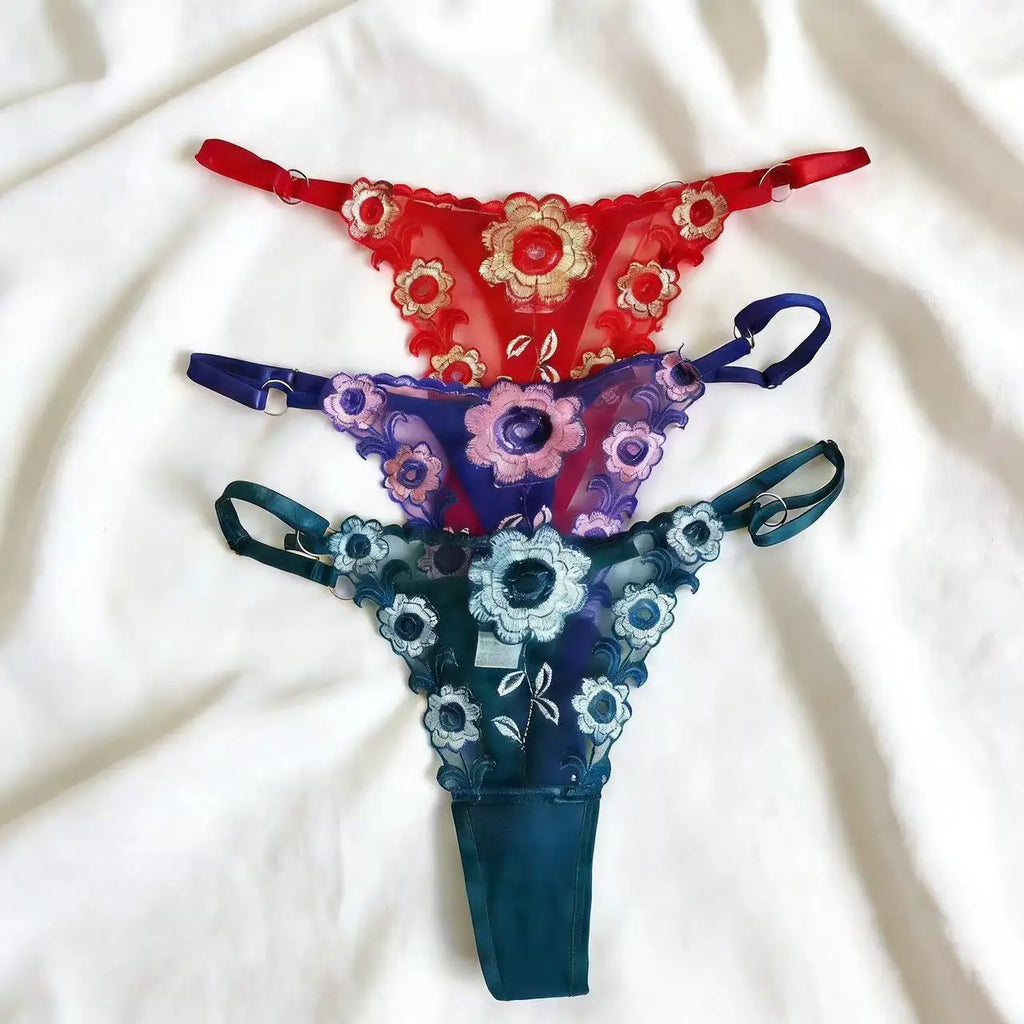 Thin Sexy Girls G String Thong Lace Panties Women Briefs Embroidery Hollow Out Transparent Underwear Female Lingerie