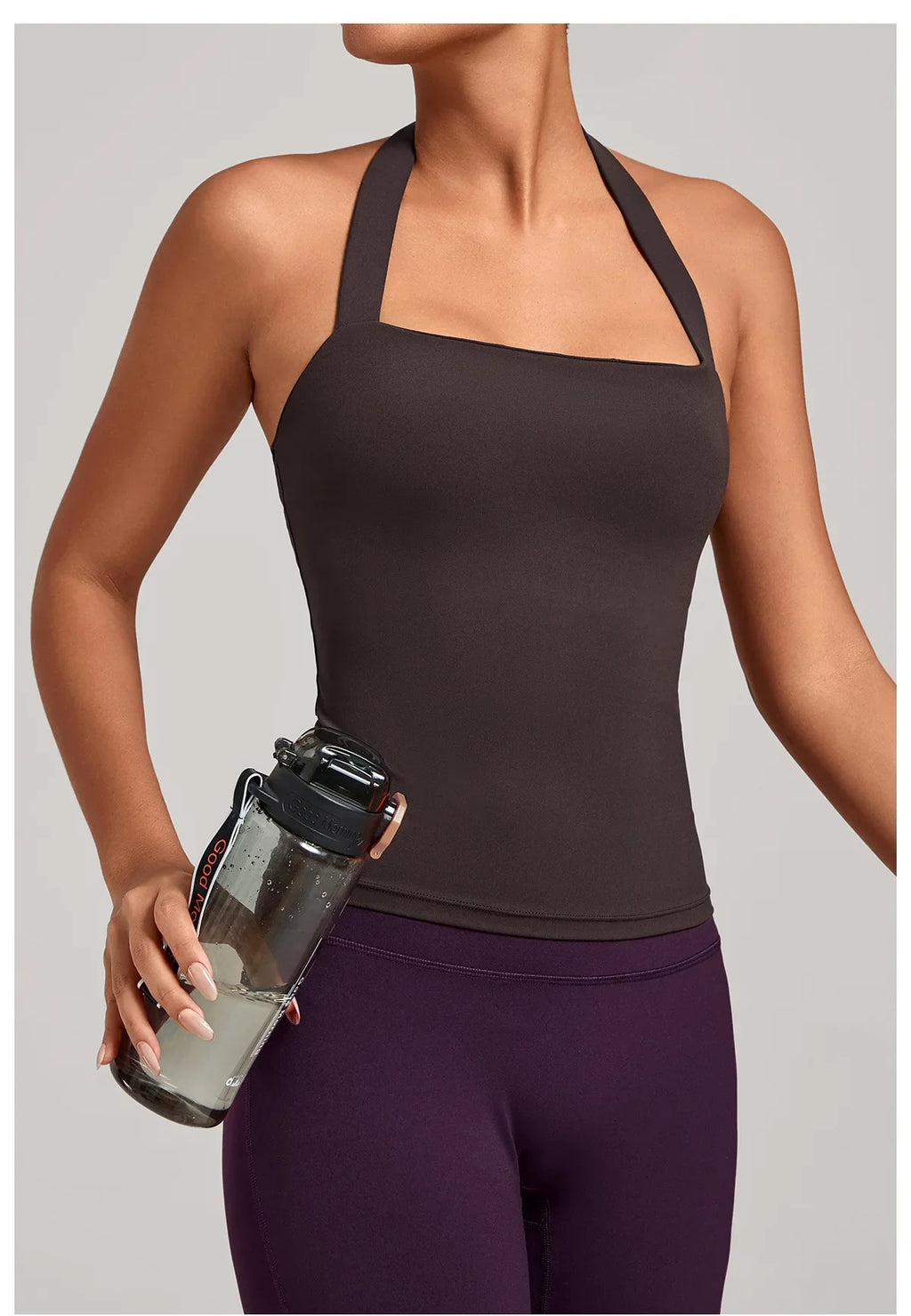 Sports Yeautifulback Breathoga Vest Neck Hanging Detachable Chest Pad Women Bra High Elasticity Slim Bable Running Sports Vest