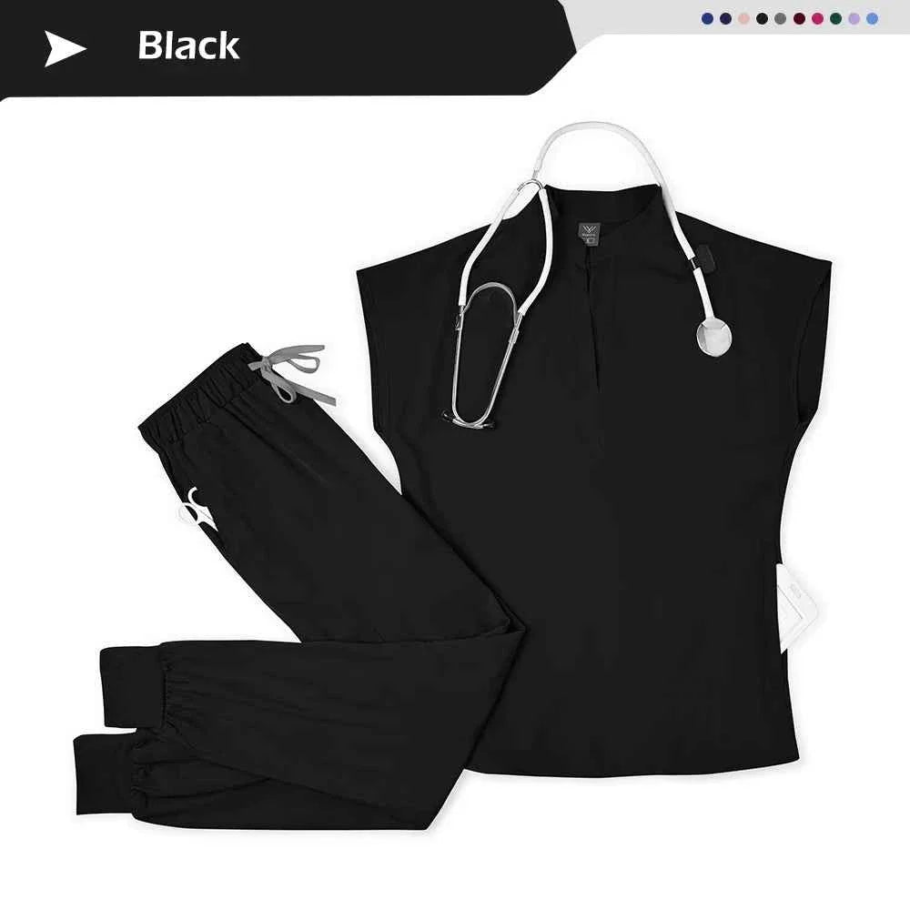 Spandex Stretch Medical Scrub Set Uniform